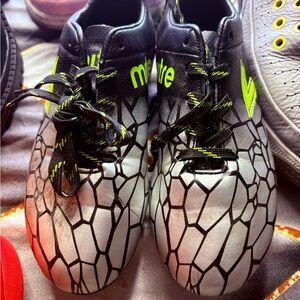 Kids' Black & Neon Green Soccer Cleats